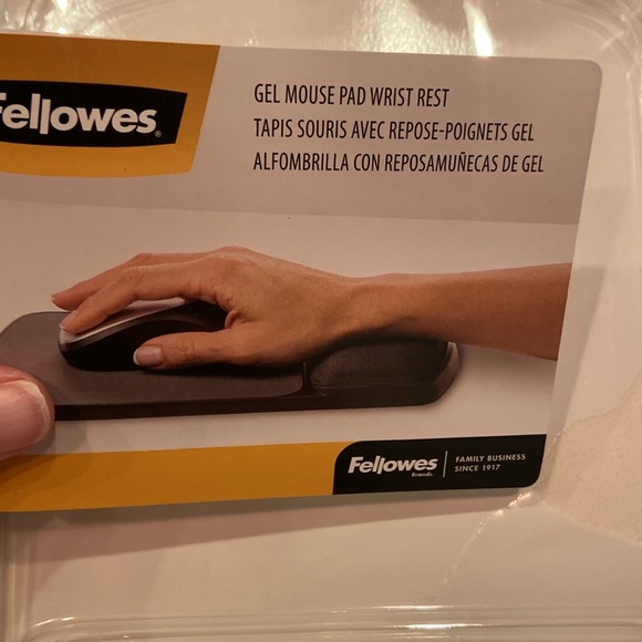 NWT* Fellowes 91741 Gel Wrist Rest & Mouse Pad Graphite/platinum - Picture 13 of 15